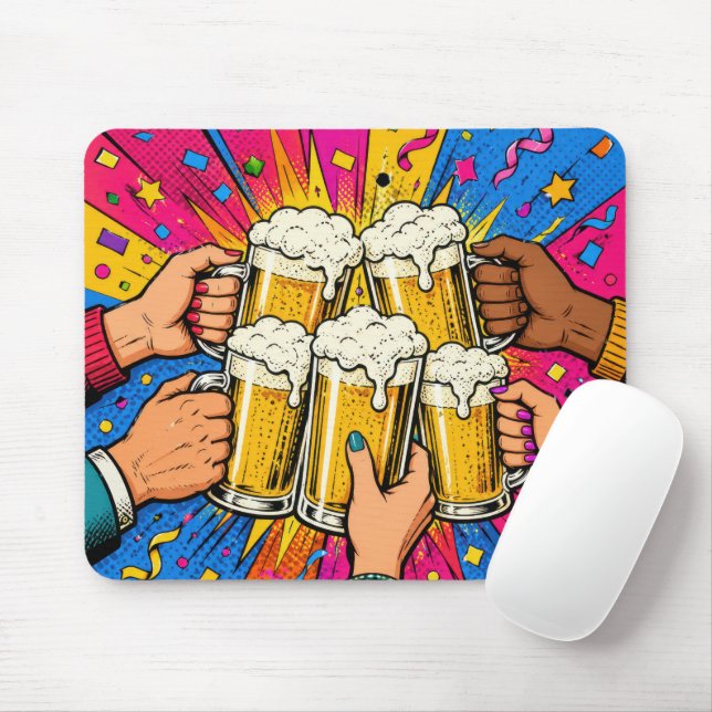 Mousepad Cerveja Aplaudida Pop Art (Com mouse)