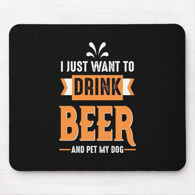 Mousepad Cerveja Beer Beer e Cachorro (Frente)