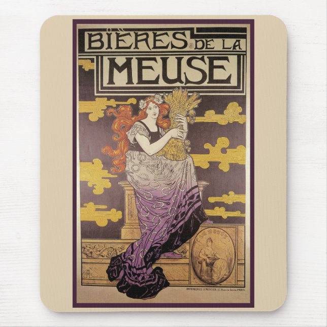 Mousepad Cerveja da Meuse por Marc Auguste Bastard (Frente)