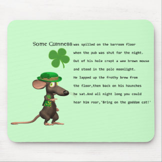 Mousepad Cerveja irlandesa do bebendo do rato