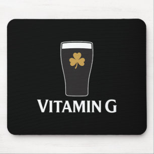Mousepad Cerveja Stout Vitamina G Irlandesa Shamrock Dia de