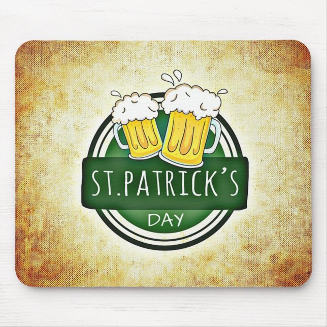 Mousepad Cervejas do Dia de São Patrício (Frente)
