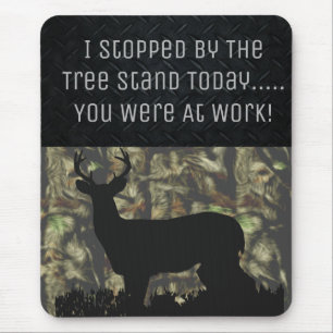 Mousepad Cervos engraçados que caçam o tapete do rato de