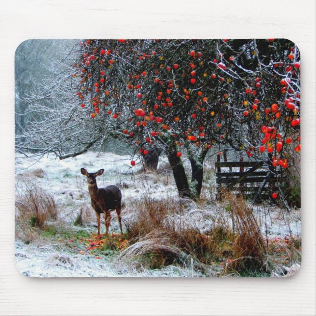 Mousepad Cervos no inverno (Frente)