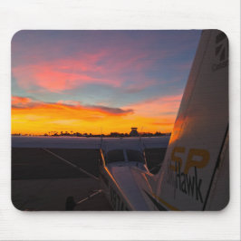 Mousepad Cessna 172 no pôr do sol