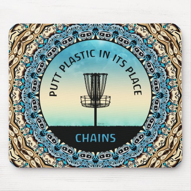 Mousepad Cesta de Golfe do Disco (Frente)