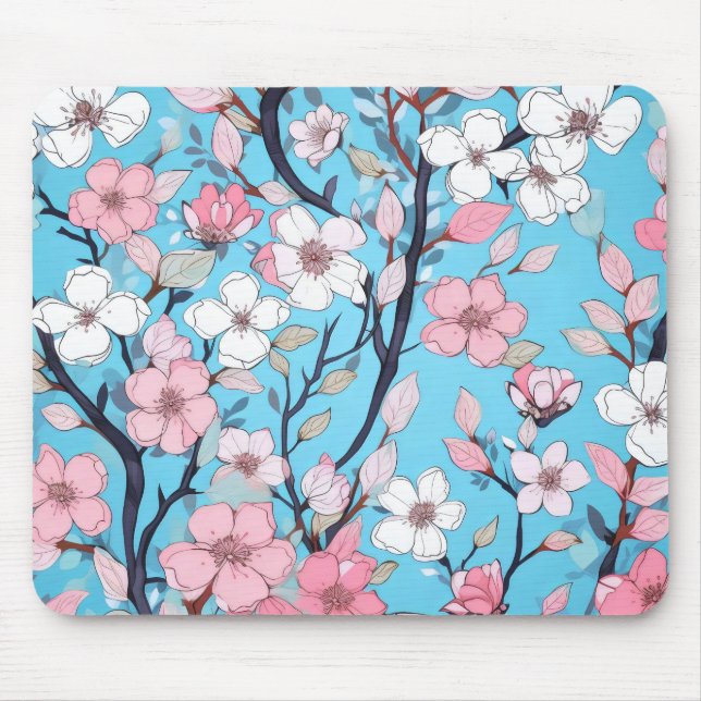 Mousepad Céu Azul da Árvore Bloqueante (Frente)