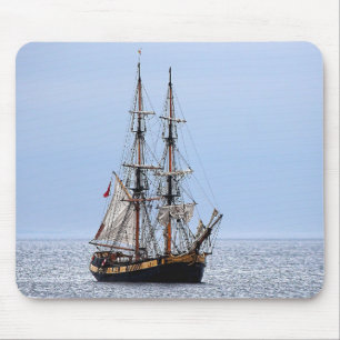 Mousepad Céu Azul de Barcos de Pesca Náuticos
