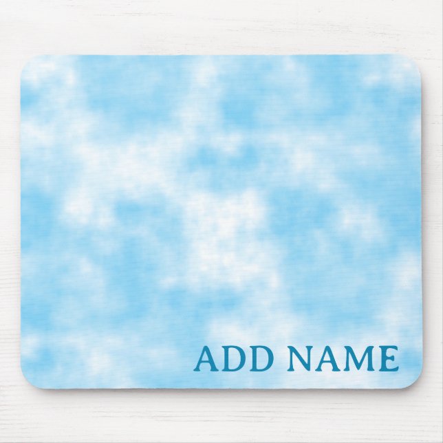 Mousepad Céu Azul e Arte em Nuvem Personalizada (Frente)