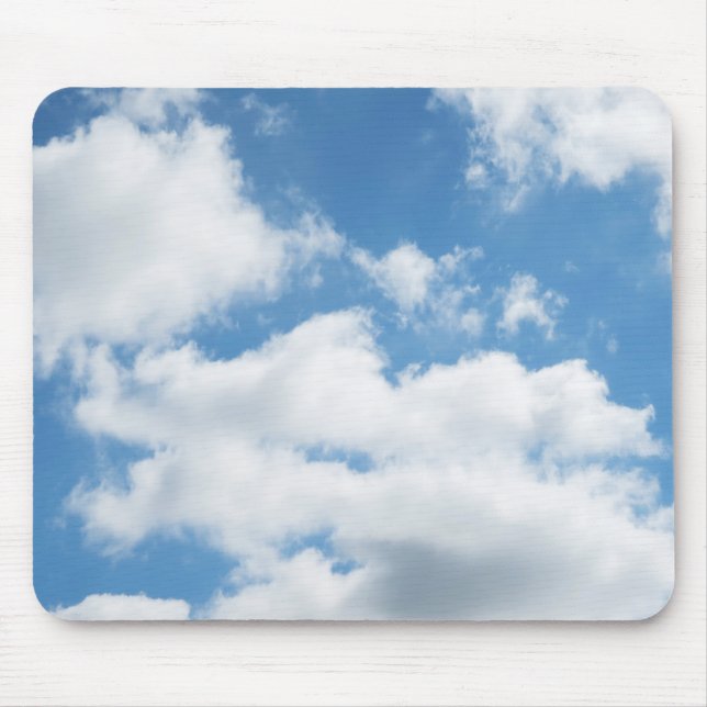 Mousepad céu, clima, natureza, branco, azul, nuvem, luz sol (Frente)