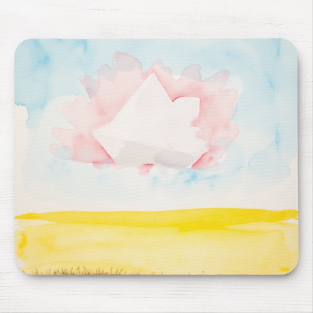 Mousepad Céu com campo brilhante e formas (Frente)