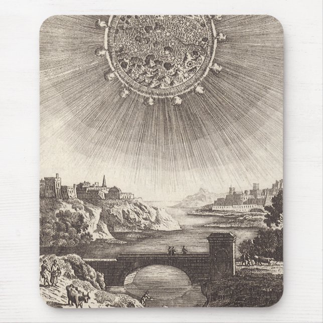 Mousepad Céu de Astronomia Antiga com Sol por Allain Mallet (Frente)