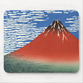 Mousepad Céu do espaço livre do vento sul, Fuji vermelho,