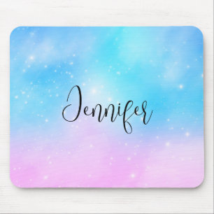 Mousepad Céu Gradiente de Pastel Rosa e Azul