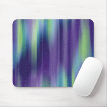 Céu Noturno Aurora Boreal Azul Roxo
