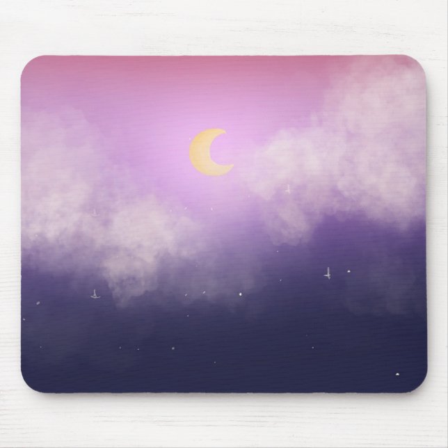 Mousepad Céu noturno roxo (Frente)