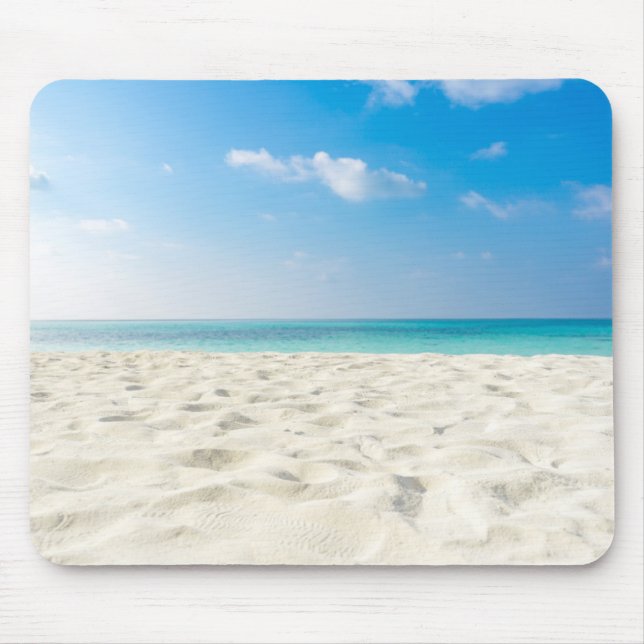 Mousepad Céu tropical da areia do mar da praia & dia de (Frente)