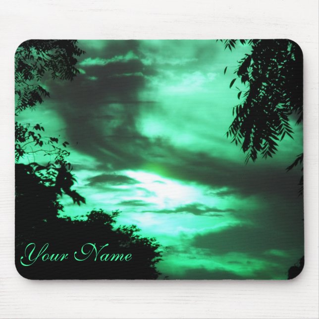 Mousepad Céu Verde Nublado (Frente)