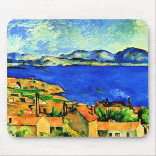 Mousepad Cezanne - Golfo de Marselha, famosa pintura,