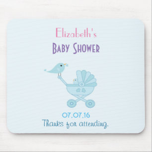 Mousepad Chá de fraldas de Bebês e Mamães Bluebird