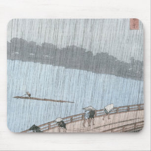 Mousepad Chá repentino sobre a ponte de Shin-Ohashi e