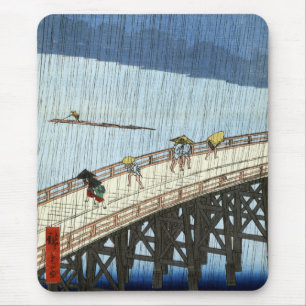 Mousepad Chá Súbito de Hiroshige sobre a Ponte Shin-Ohash