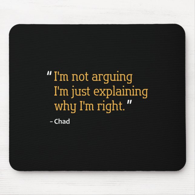 Mousepad Chad Gift Cote Noite Engraçado Nome Personalizado  (Frente)