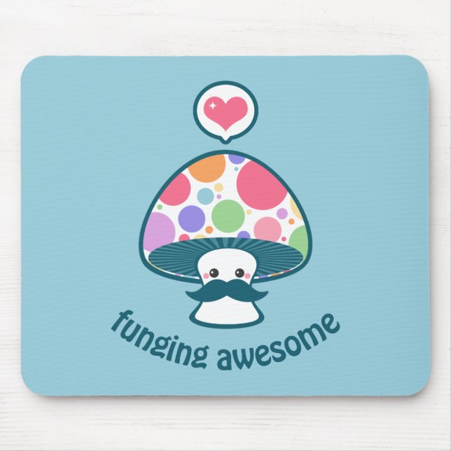 Mousepad Chalaça engraçada do cogumelo dos fungos (Frente)