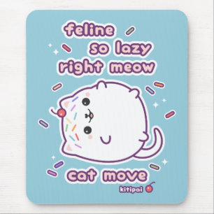 Mousepad Chalaça preguiçosa engraçada do gato