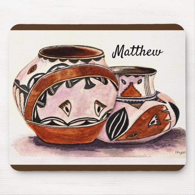 Mousepad Chamada de Arte Nativa Americana de Potência com A (Frente)