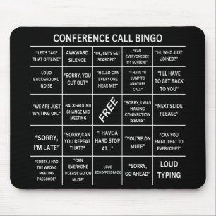 Mousepad Chamada de Conferência Bingo