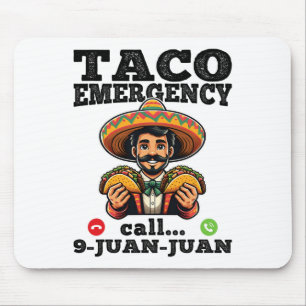 Mousepad Chamada De Emergência De Taco Engraçado 9 Juan Par