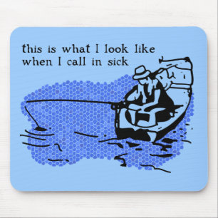 Mousepad Chamada De Humor De Trabalho Engraçado De Pesca Do