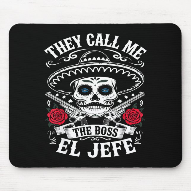 Mousepad Chamam el jefe o chefe piada engraçada cinco de ma (Frente)