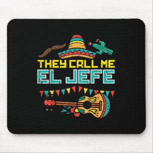 Mousepad Chamam-Me El Jefe Guitar Cinco De Mayo Music Bo