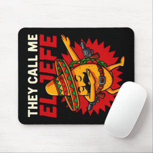 Mousepad Chamam-me El Jefe Taco Funny Chefe Cinco De Mayo