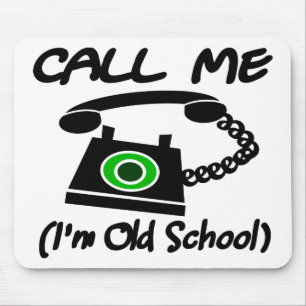 Mousepad Chame-me, mim são velha escola com telefone retro
