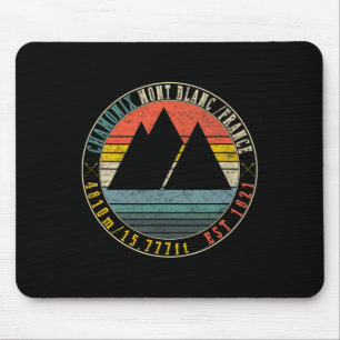 Mousepad Chamonix Valley Mont Blanc France Snowboard