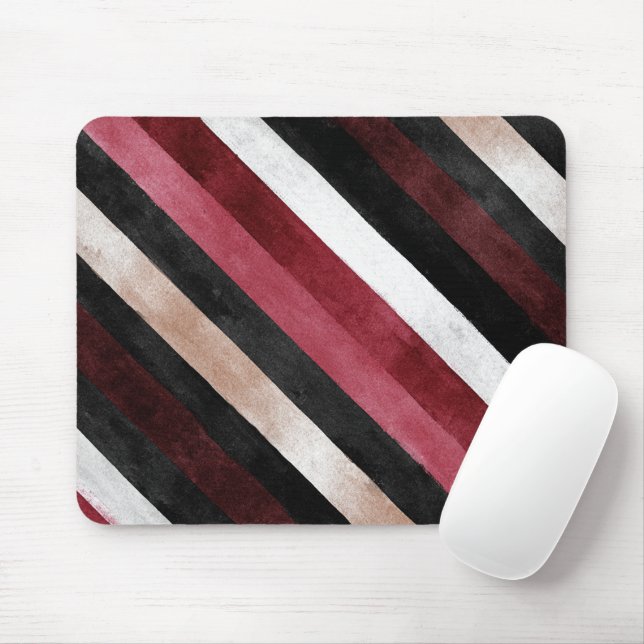 Mousepad Champagne Rosa Vermelho Branco Borgonha Preto List (Com mouse)