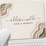 Mousepad Champanhe Dourado Tan Brown Glitter Agate Geode<br><div class="desc">Champanhe Dourado Tan Brown Glitter Agate Geode Luxe Chic Mouse. Perfeito para maquiadores,  cabeleireiros,  cosmetólogos e muito mais!</div>