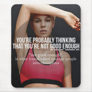 Mousepad CHAMPION - Motivação do Workout feminino