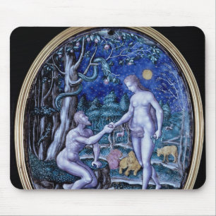 Mousepad Chapa de Limoges que descreve Adam e véspera,