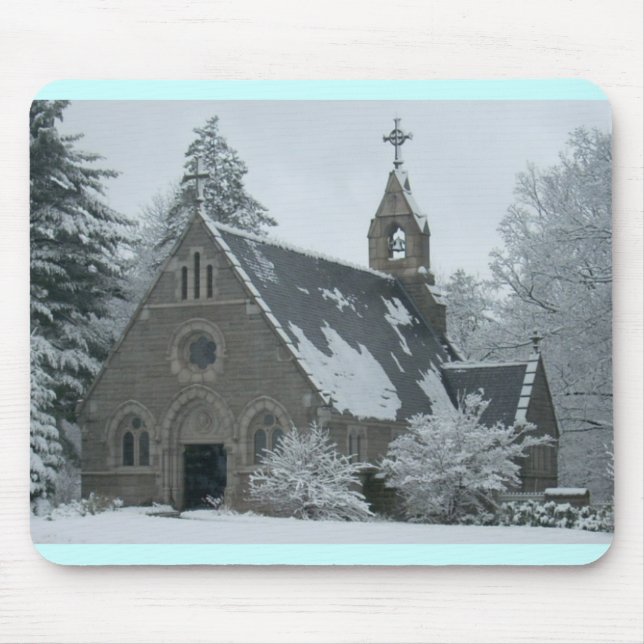 Mousepad Chapel de inverno (Frente)