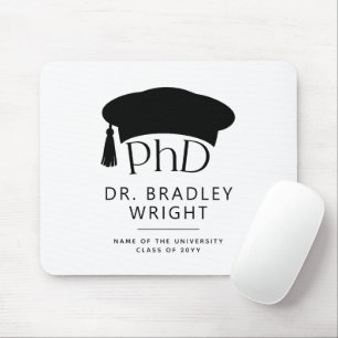 Mousepad Chapéu de Doutorado Personalizado PhD Formatura