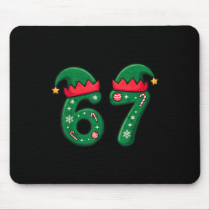 Mousepad Chapéu de Elfo de Natal Viral 67 6 7 Tendência Mem
