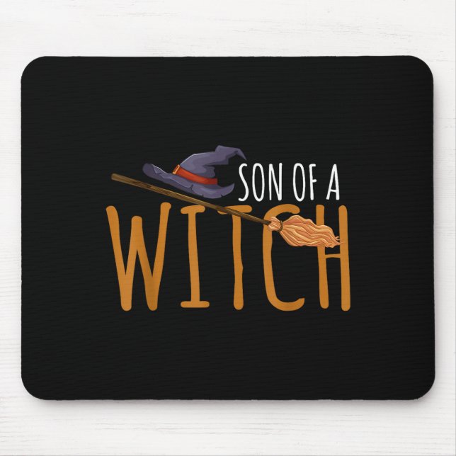 Mousepad Chapéu de halloween do filho da bruxa  (Frente)