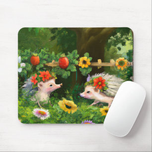 Mousepad Chapéus Whimsical em Jardim do País Inglês