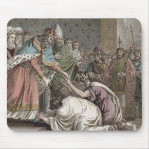 Mousepad Charlemagne (742-814) recebe os embaixadores para