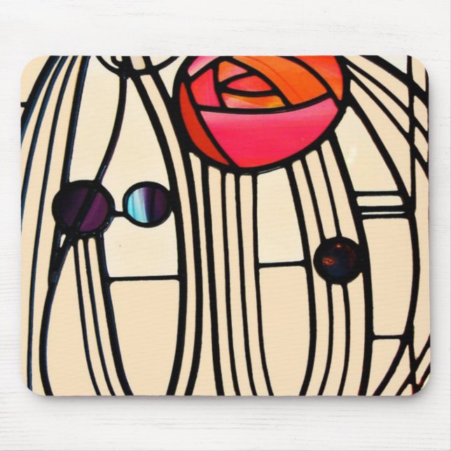 Mousepad Charles Rennie Mackintosh StainGlass (Frente)