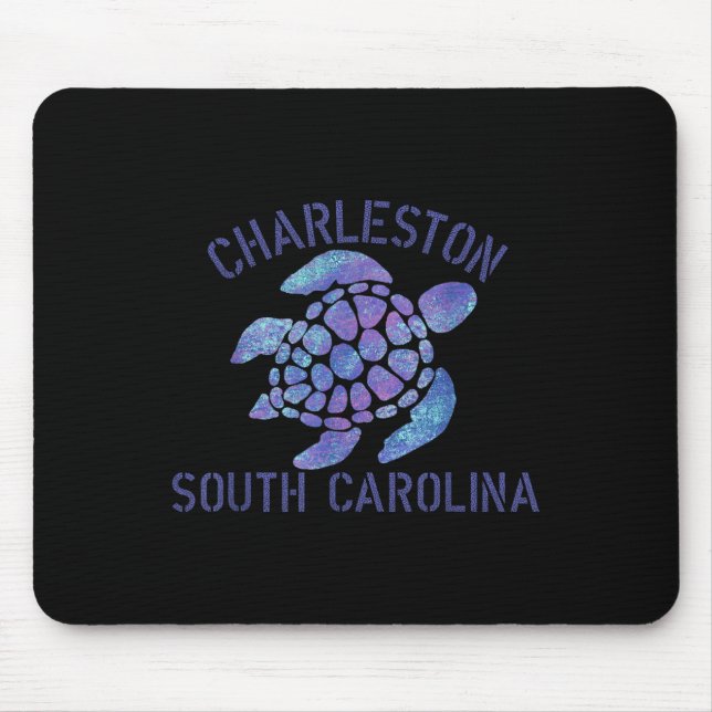 Mousepad Charleston, Sc Beach Design _ Presente de Tartarug (Frente)